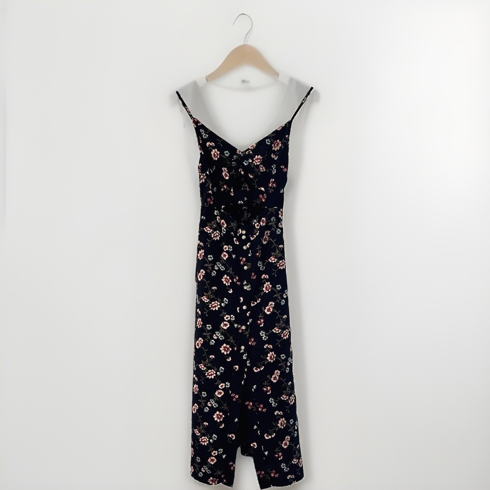 American Eagle Fairy Floral Babydoll Dress S Cut Out Whimsigoth Grunge 90s Y2k